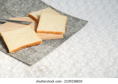 Plain Toasted Bread Whole. White Bread Toast Slice.