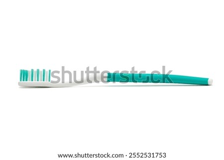 plain toothbrush on white background.