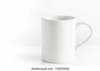 Plain White Mug On White Background