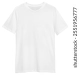 Plain white t-shirt on a hanger. Simple white t-shirt design. Classic white t-shirt for casual wear. Versatile white t-shirt for everyday use. 