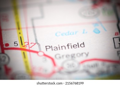 Plainfield. Michigan. USA on a geography map.
