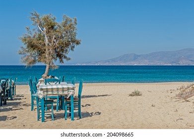 Plaka Beach In Naxos Island Greece