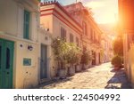 Plaka,an old historical neighbourhood of Athens, clustered around the northern and eastern slopes of the Acropolis,known as the "Neighbourhood of the Gods" 