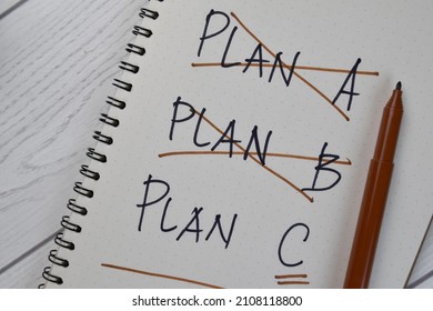 Plan Plan B Plan C Write Stock Photo 2108118800 | Shutterstock