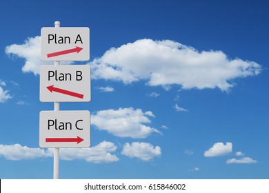 Plan A B C Sign