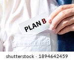 Plan B text on cubes. Crisis management concept.