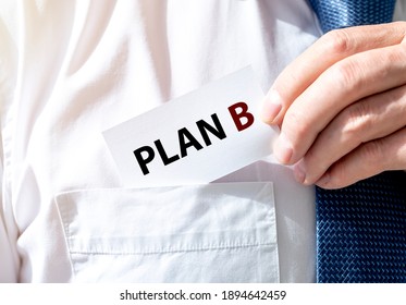 Plan B text on cubes. Crisis management concept.