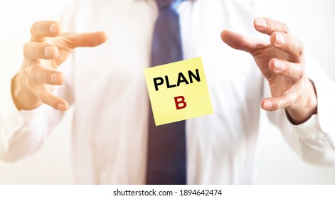 Plan B text on cubes. Crisis management concept.