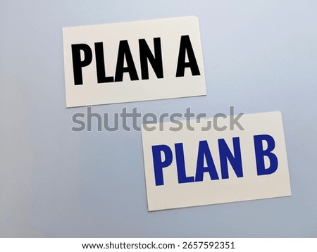 Plan A and Plan B Text Written on Paper – Concept of Strategic Planning, Backup Option, Business Decision, Risk Management, and Alternative Solutions. 