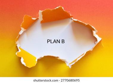 plan b write on orange - yellow background 