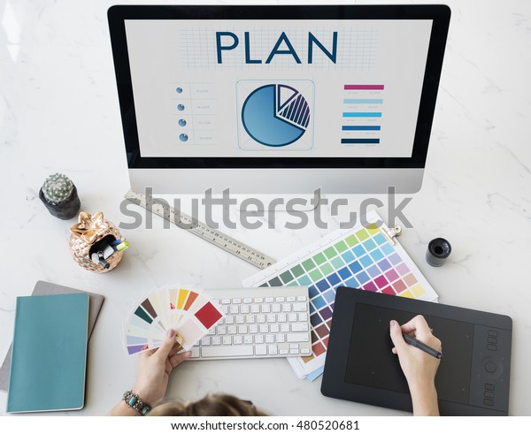 Plan Creativity Chart Analysis Color Data Stock Photo 480520681 ...