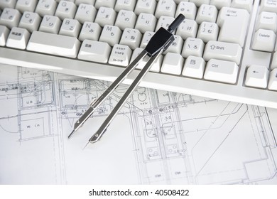 The plan in the side and compass of a PC. - Powered by Shutterstock - Get 15% off with code: PIKWIZARD15