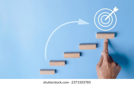 plan, success, strategy, stair, goal, progress, step, increase, growth, development. wooden chip sorting to stair. the last top stair has target and goal, use there to short cut plan successful.