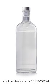 Plan vodka bottle isolated on white