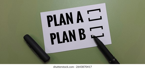 Plan A vs Plan B Concept – Comparing Options, Contingency Strategy, and Adaptability for Crisis Management, Leadership, and Future Planning. 
