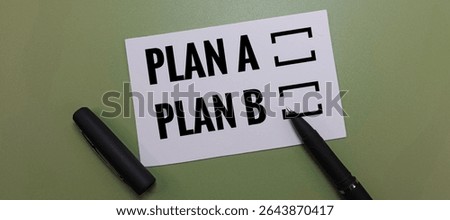 Plan A vs Plan B Concept – Comparing Options, Contingency Strategy, and Adaptability for Crisis Management, Leadership, and Future Planning. 