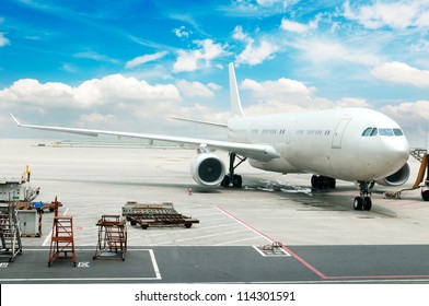 The Plane At The Airport On Loading