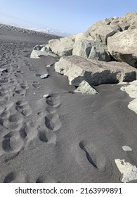 Plane Crush In Atlantic Ocean Iceland And Black Soil Beach 