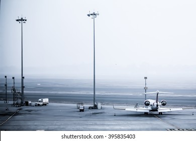 The Plane At The Delhi Airport.