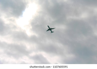 A plane flying in the sky