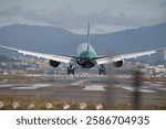 A plane is going to touch down.