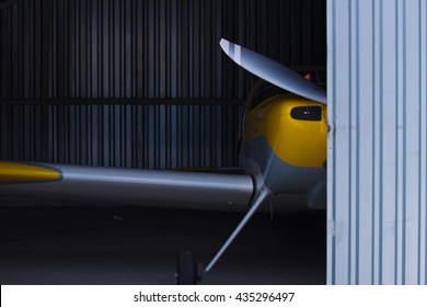 Plane in hangar