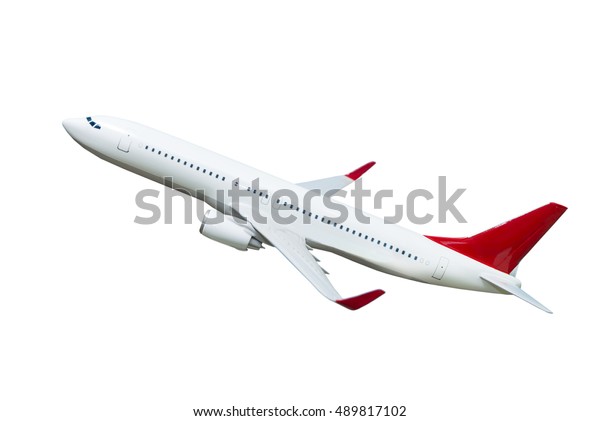 Plane Isolated On White Background Stock Photo (Edit Now) 489817102