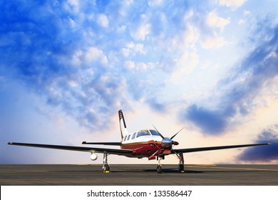 plane landing and sky background.