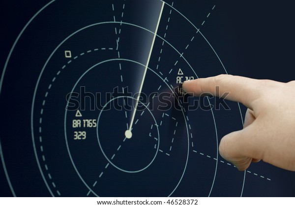 Plane On Radar Stock Photo Edit Now 46528372