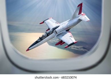plane on sky 