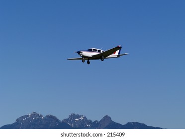 Plane over mountains