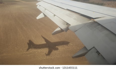 Plane shadow while landing