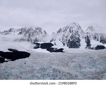 Plane Shot While Flying Through A Glacier At Denali National Park, Alaska