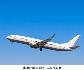 Plane At Takeoff, The Plane In The Blue Sky