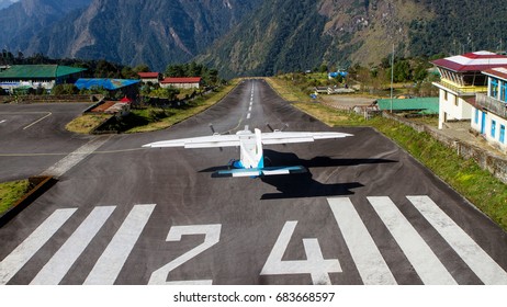 Plane Taking Off From Lukla Airport