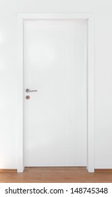 Plane White Panel Door In Home Interior