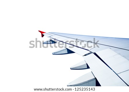 plane wing isolated on white background