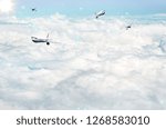 Planes over clouds 