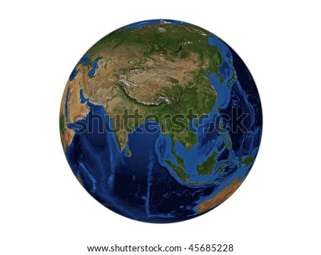 Planet Earth - Asia, Data Source: NASA