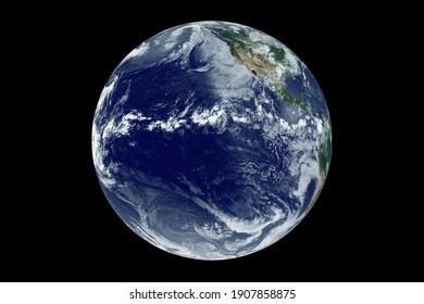 Planet Earth With The Atlantic Ocean. Elements Of This Image Were Furnished By NASA. High Quality Photo