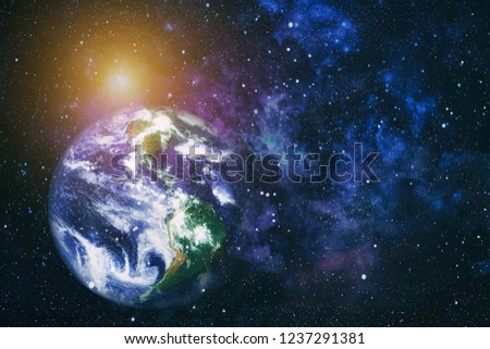 Planet Earth. Eastern hemisphere. This image elements furnished by NASA.