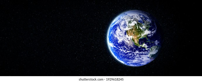 Planet earth globe view from space showing realistic earth surface and world map as in outer space point of view . Elements of this image furnished by NASA planet earth from space photos. - Shutterstock ID 1929618245