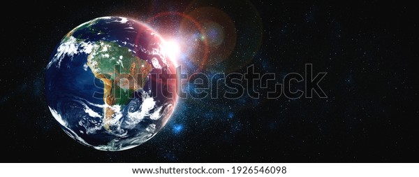 Planet\
earth globe view from space showing realistic earth surface and\
world map as in outer space point of view . Elements of this image\
furnished by NASA planet earth from space\
photos.