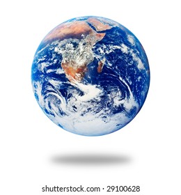 Planet Earth Isolated On White Background