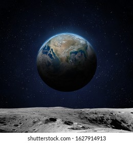 Planet Earth Moon Surface Elements This Stock Photo 1627914913 | Shutterstock