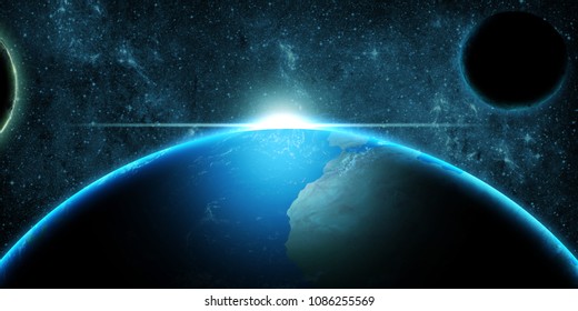 Planet Earth Over Deep Space Fantasy Stock Photo 1086255569 | Shutterstock