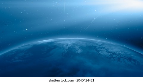 Planet Erde mit einem spektakulären Sonnenuntergang "Elemente dieses von der NASA bereitgestellten Bildes"