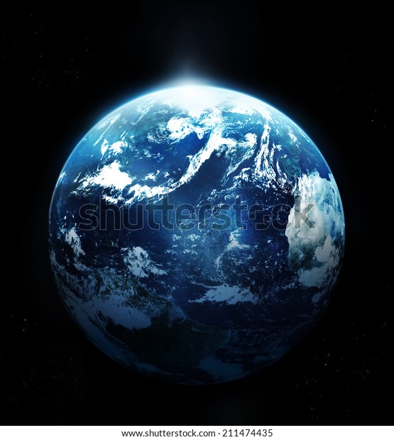 Nasaの宇宙原像から太陽が昇る地球 の写真素材 今すぐ編集