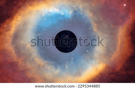 Planet earth with supernova explosion - Deep space abstract sci-fi backgrounds 