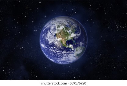 Planet Earth. Western hemisphere. This image elements furnished by NASA.